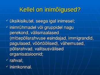 Inimõigused #19