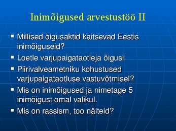 Inimõigused #8