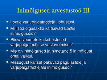 Inimõigused #9