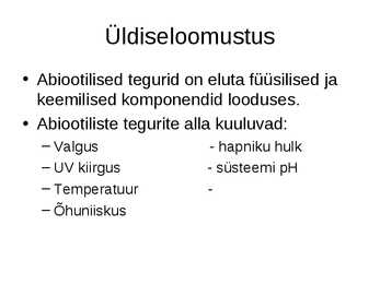 Mangroovi abiootilised tegurid #2