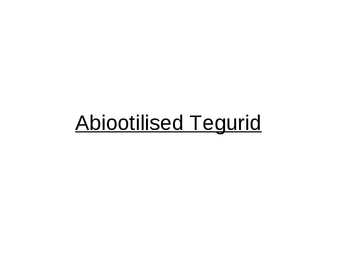 Mangroovi abiootilised tegurid