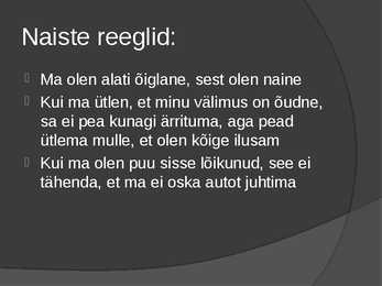 Meeste ja naiste erinevused #5