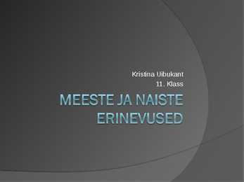 Meeste ja naiste erinevused