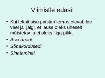 Kirjandi ülesehitus #10