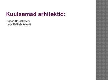 Renessansi arhitektuur ja skulptuur 15-sajandil #13