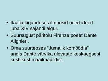 Renessans ja Humanism #11