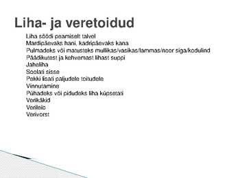 Talurahva toidud - PowerPoint #13