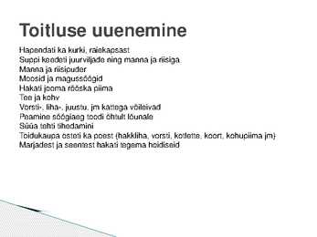 Talurahva toidud - PowerPoint #17