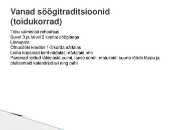 Talurahva toidud - PowerPoint #3