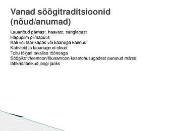 Talurahva toidud - PowerPoint #4