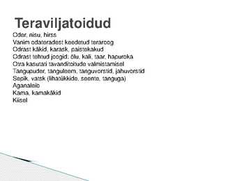 Talurahva toidud - PowerPoint #6