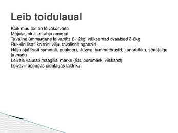 Talurahva toidud - PowerPoint #8
