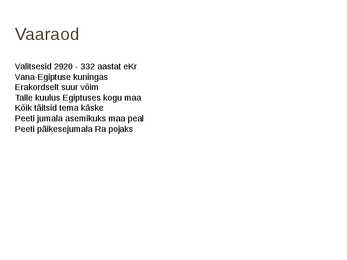 Vaaraod - Power Point #2