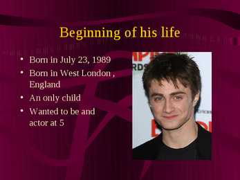 Daniel Radcliffe Presentation #2