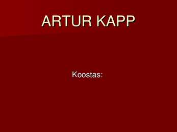 Artur Kapp