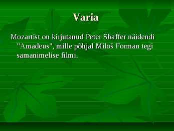 Wolfgang Amadeus Mozart #7