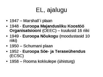EL ja keskkonnapoliitika #2