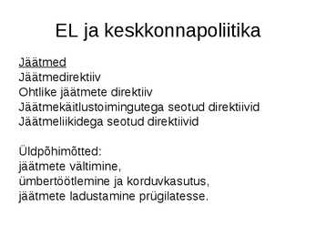 EL ja keskkonnapoliitika #20