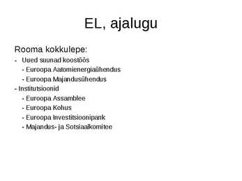 EL ja keskkonnapoliitika #3