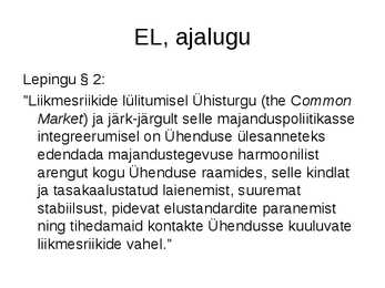 EL ja keskkonnapoliitika #5
