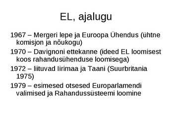 EL ja keskkonnapoliitika #6