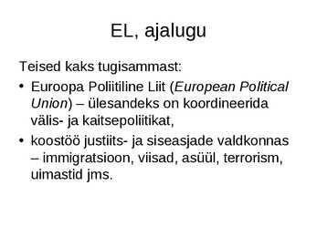 EL ja keskkonnapoliitika #8