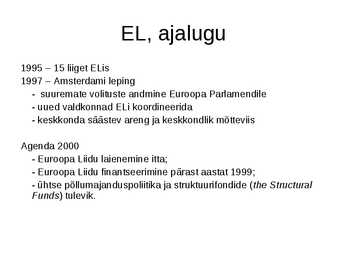 EL ja keskkonnapoliitika #9