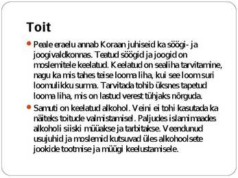 Moslemite elulaad #7