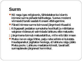 Moslemite elulaad #8