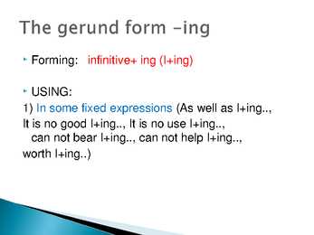 Gerunds and infinitives #2