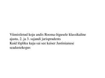 Rooma õigus #5