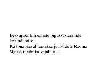 Rooma õigus #6