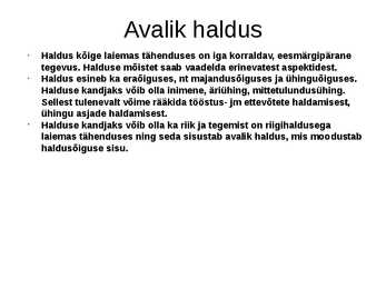 Haldusprotsess #2