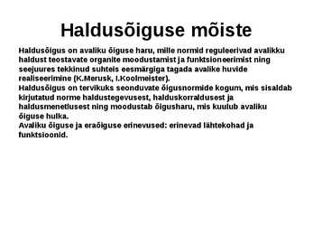 Haldusprotsess #10