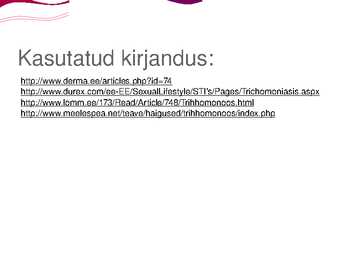 Esitlus - suguhaigus trihhomonoos #12