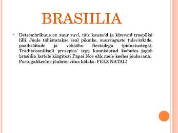 Jõulukombeid üle maailma #17