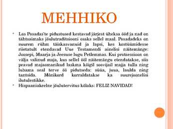 Jõulukombeid üle maailma #18