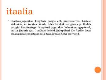 Jõulukombeid üle maailma #5