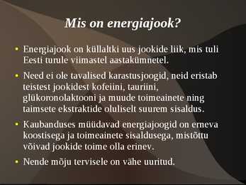 Energiajoogid #2