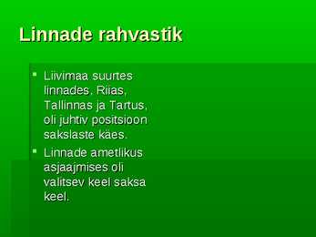Linnad ja kaubandus keskajal Eestis #3
