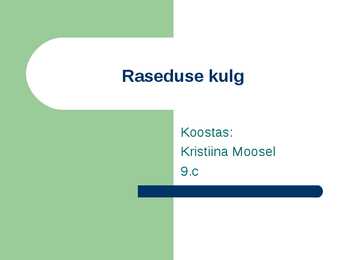 Raseduse kulg
