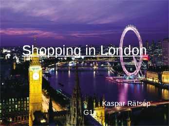 Shopping in London
