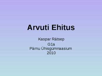 Arvuti mõju tervisele #2