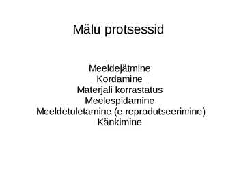 Mälu #3