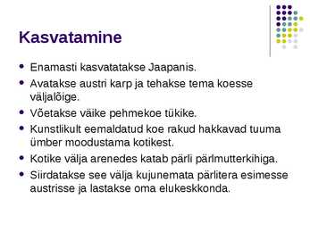 Pärl ja pärlikasvatus #3