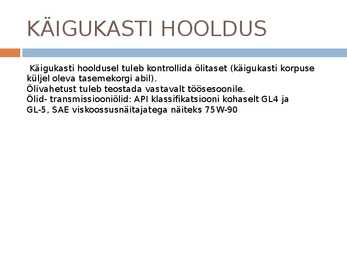 Käigukast #22