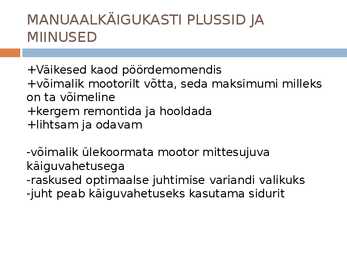 Käigukast #8