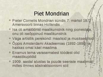 Pieter Cornelis Mondrian #2