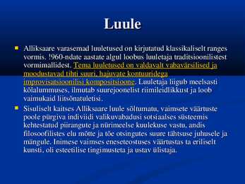 Artur Allikasaar - Slideshow eluloo kohta #3