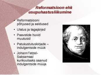 Reformatsioon #2